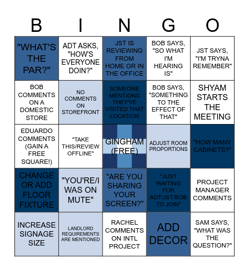 Design Review BINGO Card