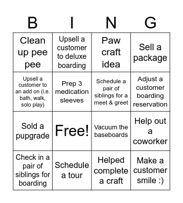 BINGO - RECEPTION Bingo Card