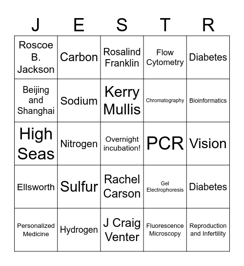 SSP Retreat Bingo Card