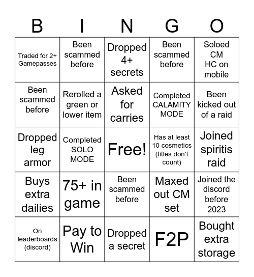 FL BINGO Card