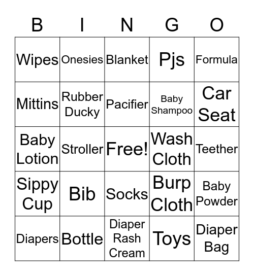 Little Man Bingo Card