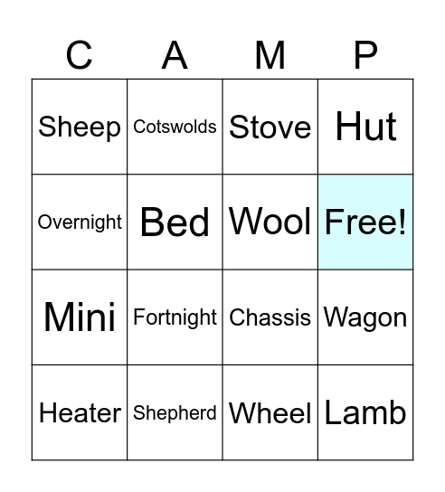 2023 CAMP MAKE-A-MINI Bingo Card