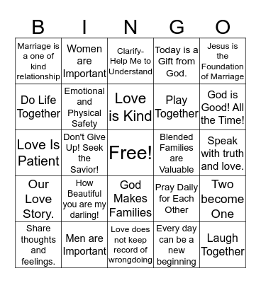 Joyfully One Bingo Card