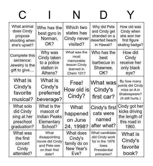 Bingo Card