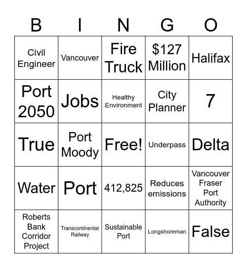 Title Bingo Card