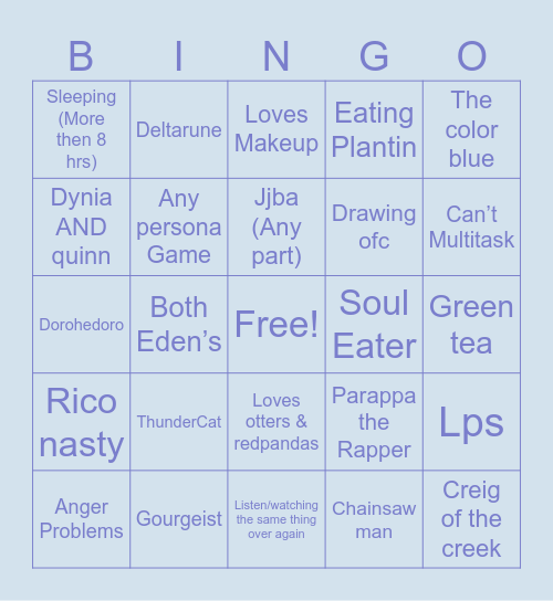 What do we have in common? Bingo Card