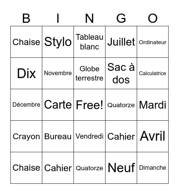 BINGO Card