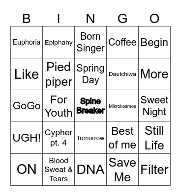 Festa Blackout Bingo @thekaliwali Bingo Card