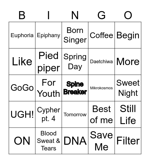 Festa Blackout Bingo @thekaliwali Bingo Card