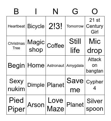 1306_Bangttan Bingo Card