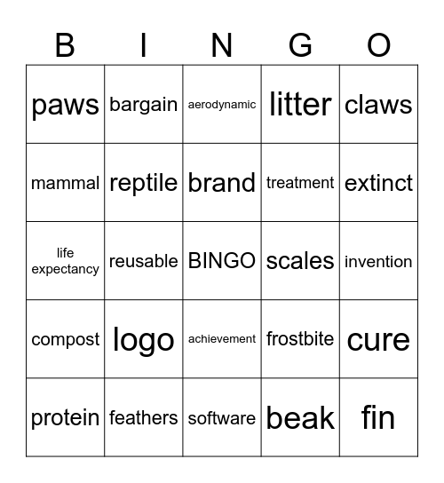 GOLD! Bingo Card