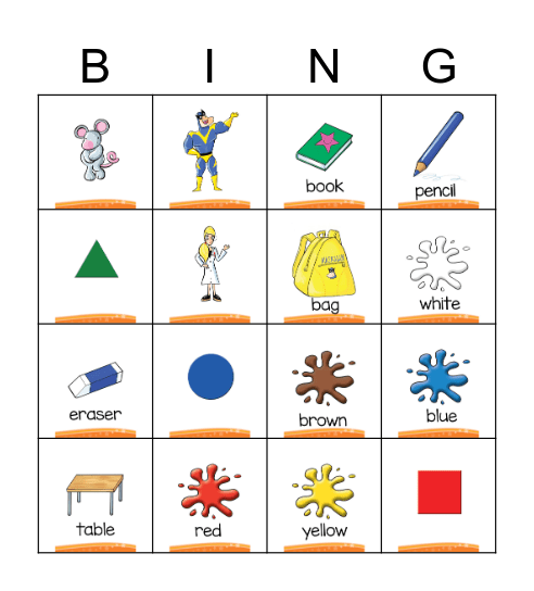 Kid's box starter Unit 3 Bingo Card