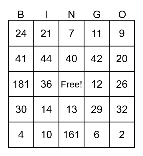 Find someone who... Bingo Card