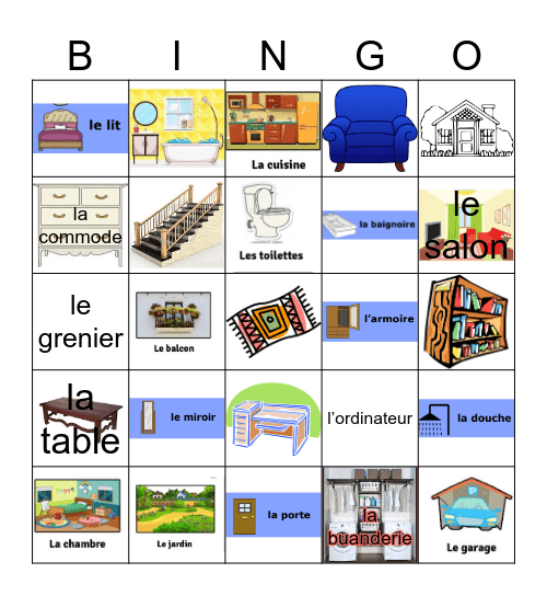 À la Maison Bingo Card