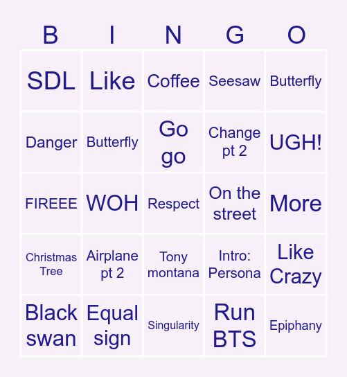 @qtae95 bingo❗ Bingo Card