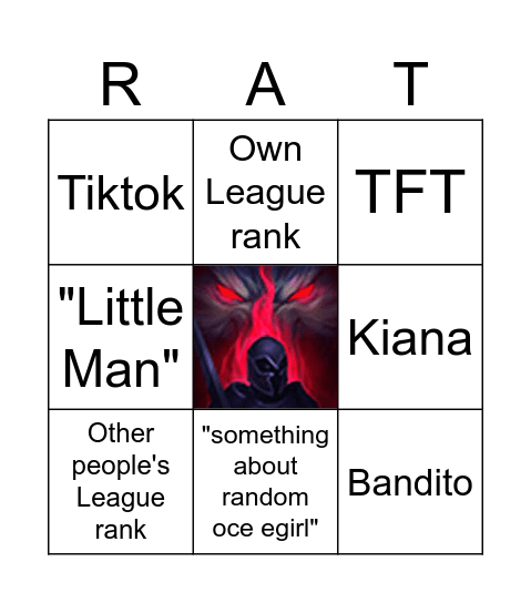 Ratty Bingo Card