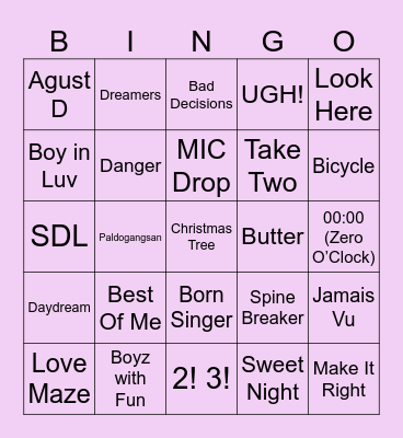 artvantw bingo Card