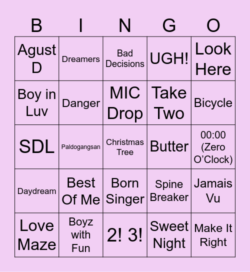 artvantw bingo Card