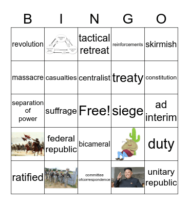 Era 5 Part 2 Bingo Card