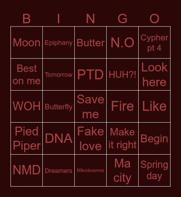 @Vminponquesitos Bingo Card