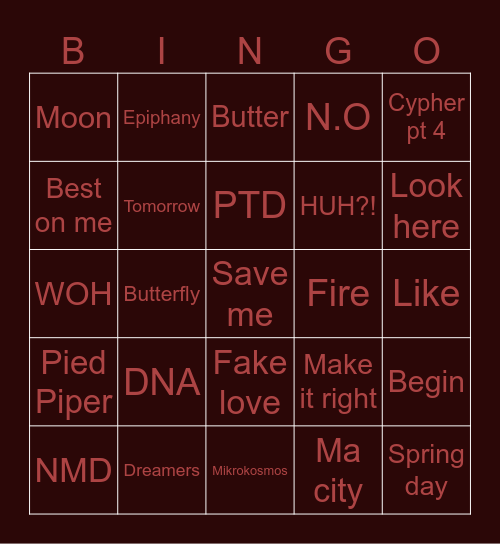 @Vminponquesitos Bingo Card