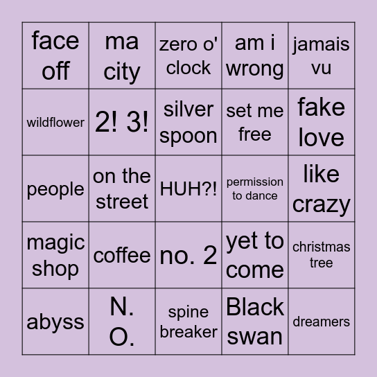 @wrldwidefunnyy Bingo Card