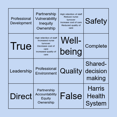 SHARED-DECISION MAKING Bingo Card