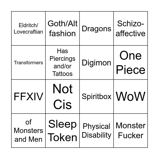 Adri Bingo Card