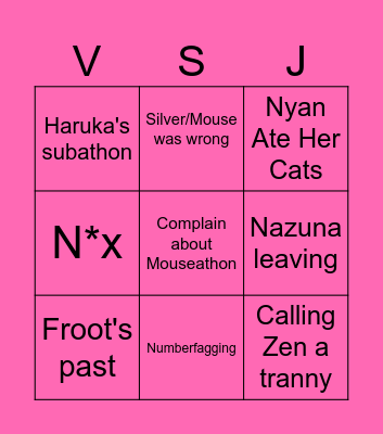 /vsj+/ Time Loop Bingo Card