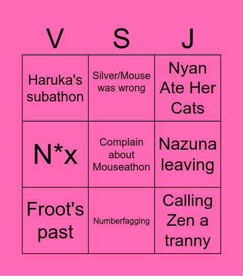 /vsj+/ Time Loop Bingo Card