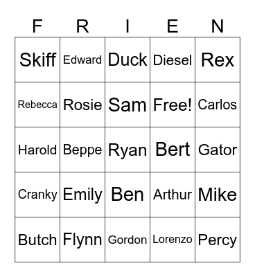 Thomas and Friends: All Engines Bingo Card