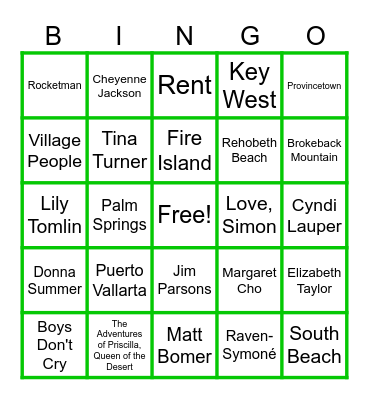 Pride Bingo Round 3 Bingo Card