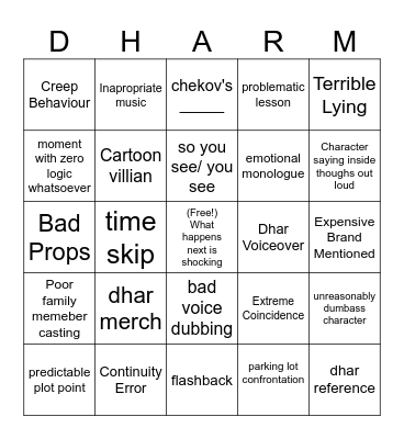 Dhar Mann Bingo Moatija Bingo Card