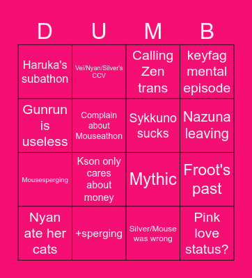 /vsj+/ Time Loop Bingo Card