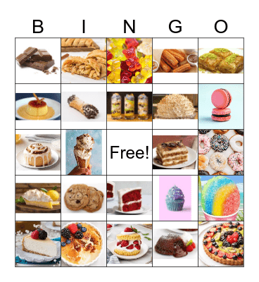 DESSERTS Bingo Card