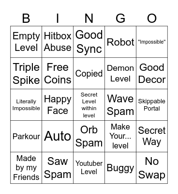 Recent Tab Bingo Card