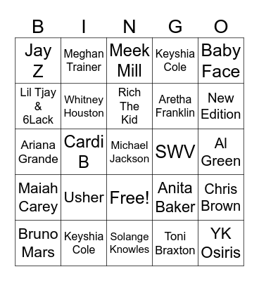 Rhythm & BINGO Card