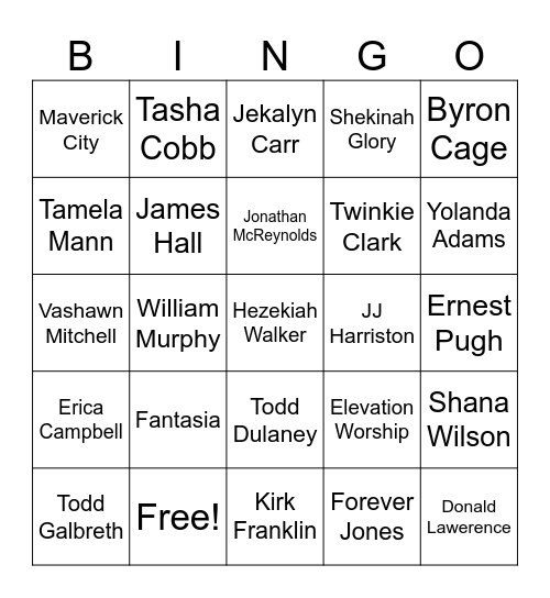 Let The Church Say Amen Bingo Card