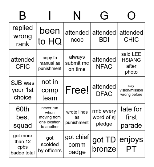 RVSJB 60th BINGO!!! Bingo Card