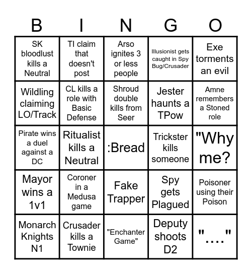 ToS2 Bingo Card