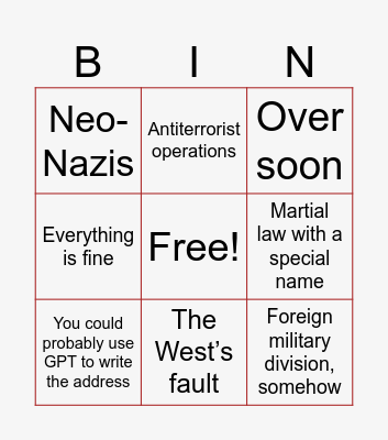 scapegoating the crisis Bingo Card