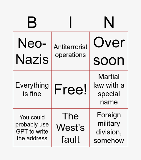 scapegoating the crisis Bingo Card