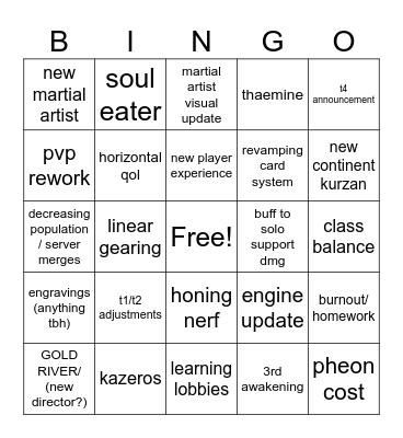 LOA ON SUMMER 2023 Bingo Card