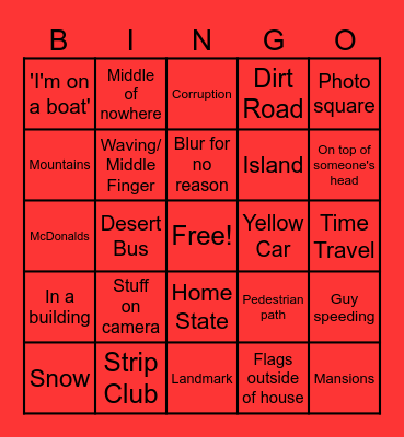 geoguessr Bingo Card