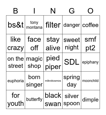 @IRIZ_TWT Bingo Card