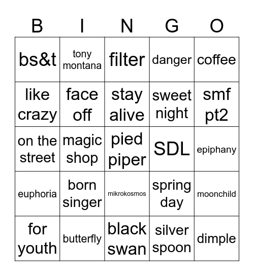 @IRIZ_TWT Bingo Card