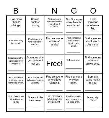2026 NCL BINGO! Bingo Card