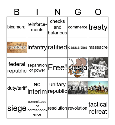 Era 5 Part 2 Vocabulary Bingo Card