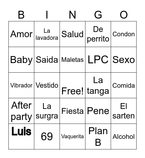 Salida’s Bingo Card
