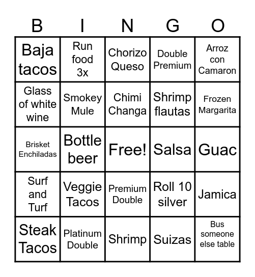 MEZ Bingo Card